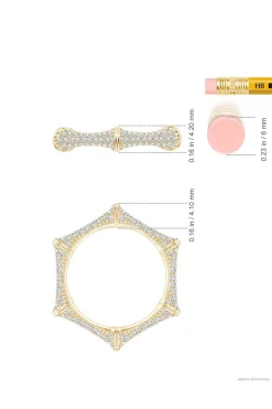 Natori Rings|Indochine-Indochine 14k Diamond Pave Bamboo Eternity Ring