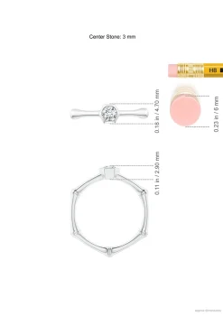 Natori Rings|Indochine-Indochine 14k Hex Frame Diamond Solitaire Bamboo Ring
