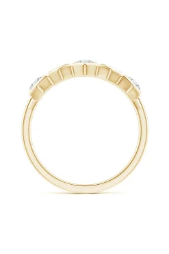 Natori Rings|Indochine-Indochine 14k Hexagon Alternating 3-Diamond Ring