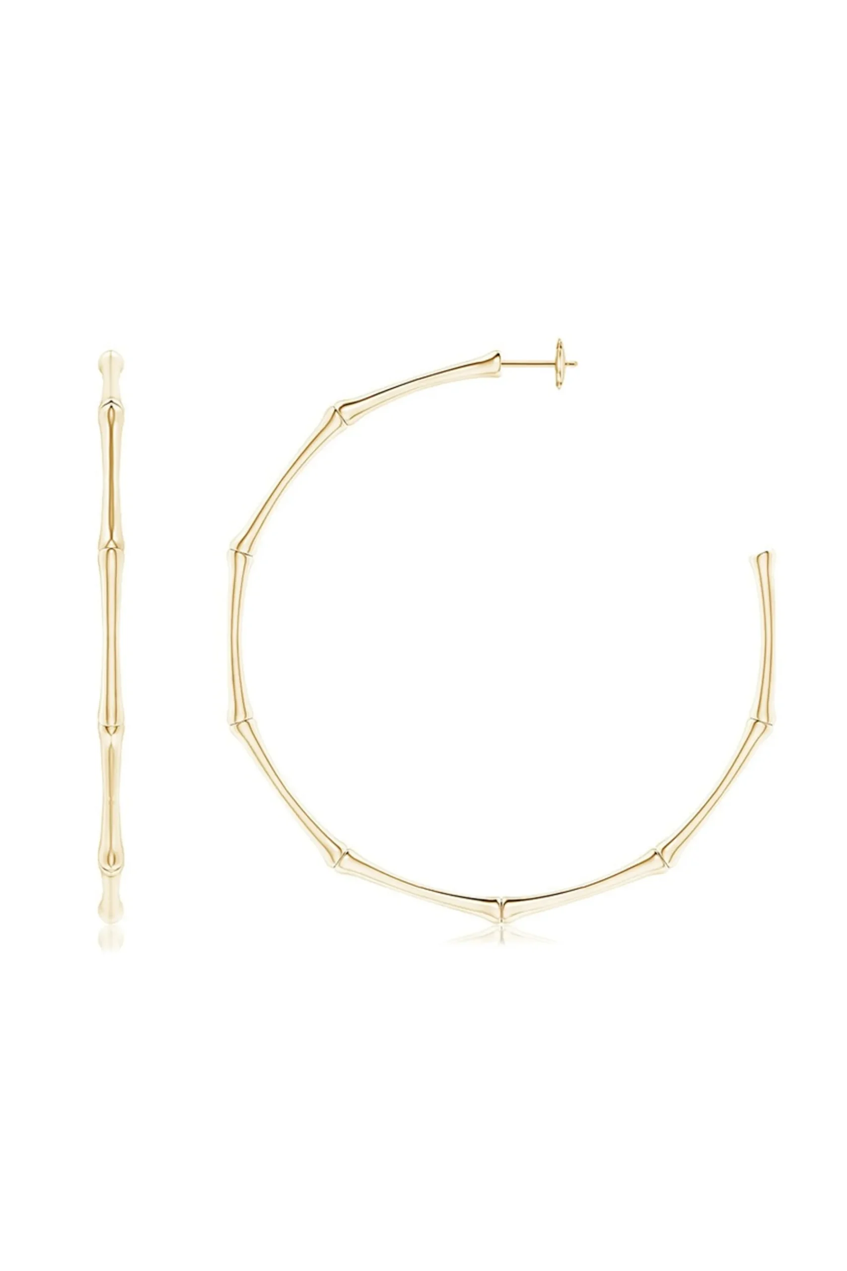 Natori Earrings|Indochine-Indochine 14k Large 2.75 Inch Bamboo Hoops