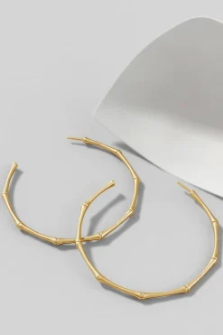 Natori Earrings|Indochine-Indochine 14k Large 2.75 Inch Bamboo Hoops