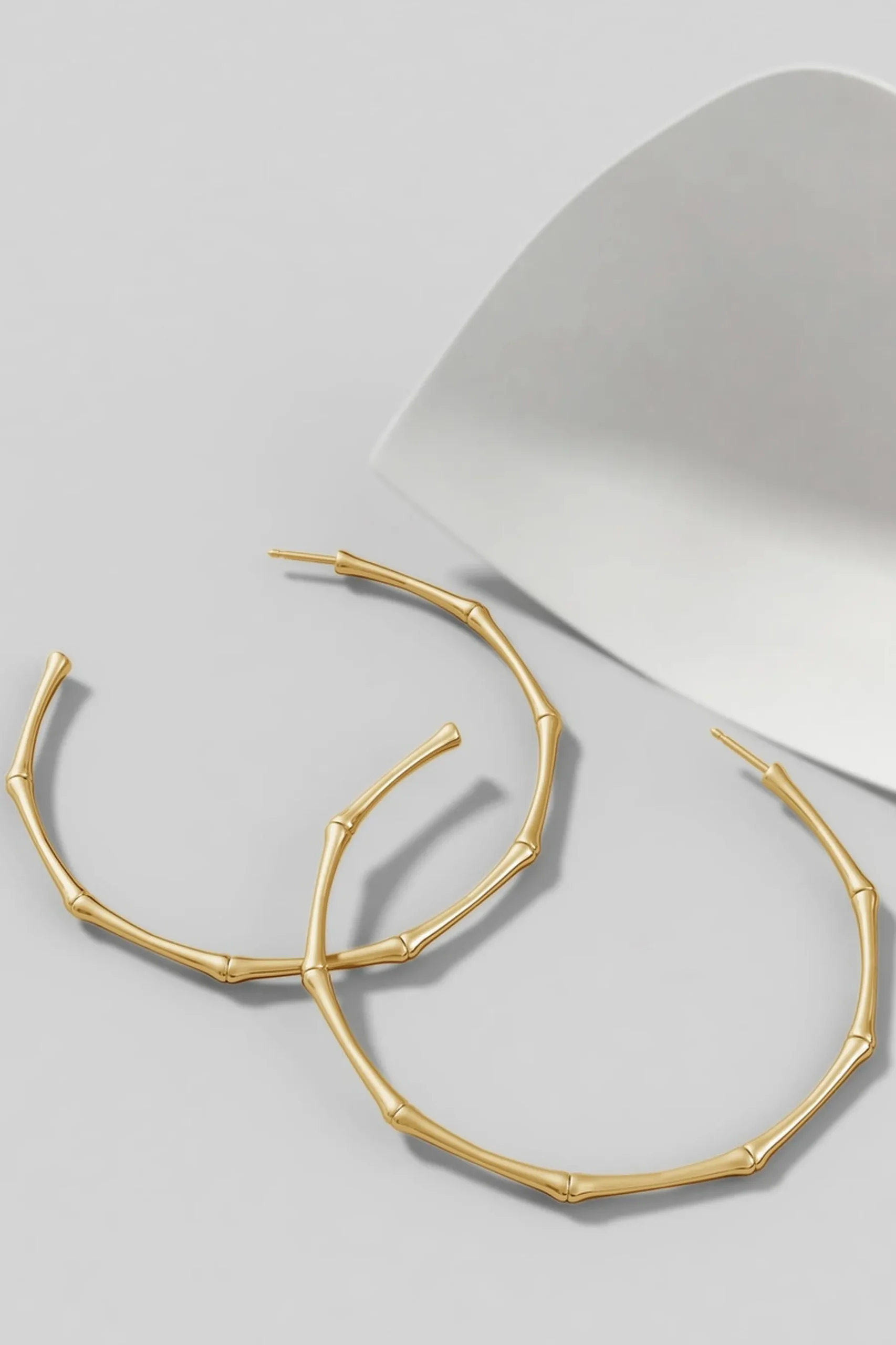 Natori Earrings|Indochine-Indochine 14k Large 2.75 Inch Bamboo Hoops
