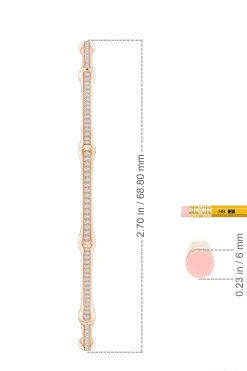 Natori Earrings|Indochine-Indochine 14k Pave Diamond 2.75 Inch Bamboo Hoops