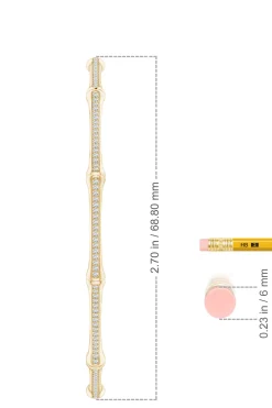 Natori Earrings|Indochine-Indochine 14k Pave Diamond 2.75 Inch Bamboo Hoops