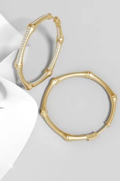 Natori Earrings|Indochine-Indochine 14k Small Pave Diamond Full Circle Hoops