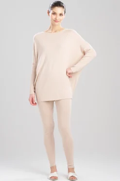 Natori Spa & Wellness|Lounge Tops-Indulge Boat Neck Long Sleeve Sweater