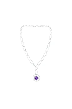 Natori Necklaces|Infinity-Infinity Concentric Circle 14K Gold And Amethyst Y Necklace
