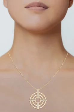 Natori Necklaces|Infinity-Infinity Concentric Circle 14K Gold Pendant Necklace