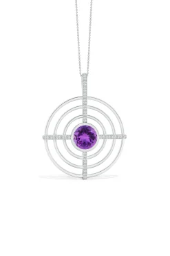 Natori Necklaces|Infinity-Infinity Concentric Circle 14K Gold And Amethyst Pendant Necklace