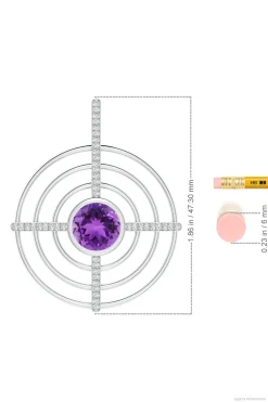 Natori Necklaces|Infinity-Infinity Concentric Circle 14K Gold And Amethyst Pendant Necklace
