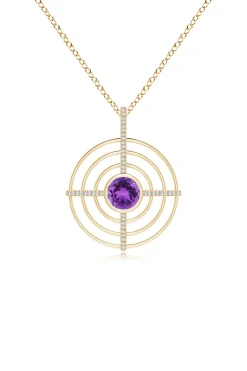 Natori Necklaces|Infinity-Infinity Concentric Circle 14K Gold And Amethyst Pendant Necklace