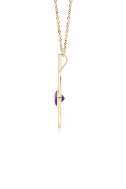 Natori Necklaces|Infinity-Infinity Concentric Circle 14K Gold And Amethyst Pendant Necklace
