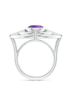 Natori Rings|Infinity-Infinity Concentric Circle 14K Gold And Amethyst Ring