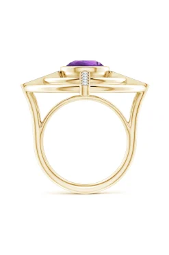 Natori Rings|Infinity-Infinity Concentric Circle 14K Gold And Amethyst Ring