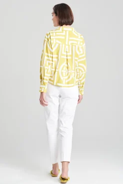 Natori Tops, Shirts & Tunics-Infinity Cotton Poplin Pleated Top
