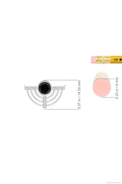 Natori Necklaces|Infinity-Infinity Half Concentric Circle 14K Gold And Black Onyx Pendant Necklace