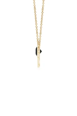 Natori Necklaces|Infinity-Infinity Half Concentric Circle 14K Gold And Black Onyx Pendant Necklace