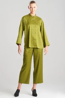 Natori Pajama Sets-Infinity Jacquard Mandarin PJ