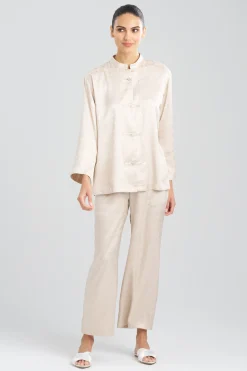 Natori Pajama Sets-Infinity Jacquard Mandarin PJ
