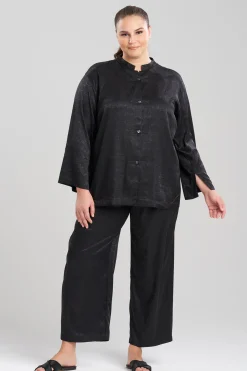 Natori Pajama Sets-Infinity Jacquard Mandarin PJ