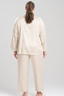 Natori Pajama Sets-Infinity Jacquard Mandarin PJ