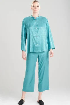 Natori Pajama Sets-Infinity Jacquard Mandarin PJ