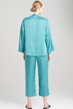 Natori Pajama Sets-Infinity Jacquard Mandarin PJ