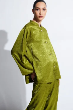 Natori Pajama Sets-Infinity Jacquard Mandarin PJ