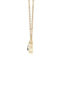 Natori Necklaces|Infinity-Infinity 14K Gold With Black & White Diamond Three Stone Halo Necklace