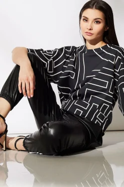Natori Tops, Shirts & Tunics-Infinity Printed Cotton Poplin T-shirt