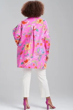Natori Tops, Shirts & Tunics-Junko Cotton Poplin Oversized Mandarin Top