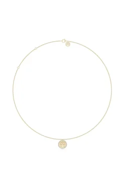 Natori Necklaces|Kamon-Kamon 14k Diamond Border Pendant Necklace