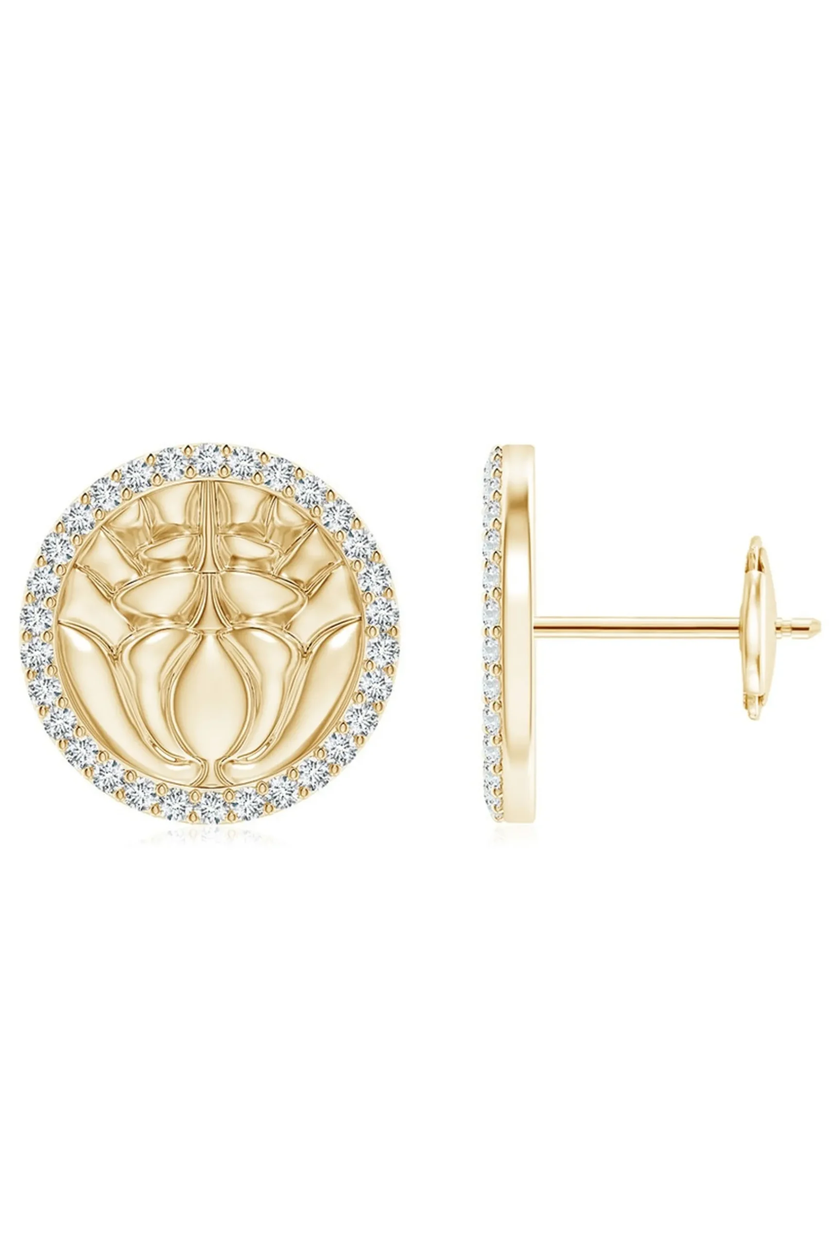 Natori Earrings|Kamon-Kamon 14k Diamond Stud Earrings