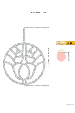 Natori Necklaces|Kamon-Kamon 14k Open Diamond Pendant Necklace