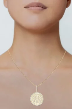 Natori Necklaces|Kamon-Kamon 14k Overlapping Diamond Pendant Necklace