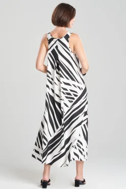 Natori Dresses|Wedding Guest Dresses-Katana Cotton Silk V-Neck Dress