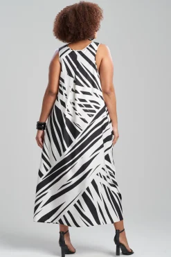 Natori Dresses|Wedding Guest Dresses-Katana Cotton Silk V-Neck Dress