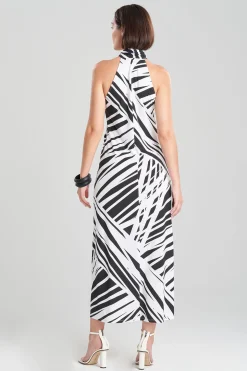 Natori Dresses-Katana TENCEL™ Jersey Crossover Halter Dress