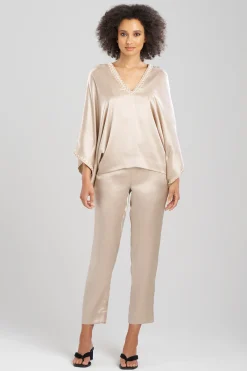 Natori Pajama Sets-Key Essentials Beaded Silk PJ