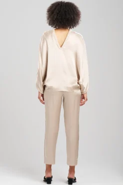 Natori Pajama Sets-Key Essentials Beaded Silk PJ