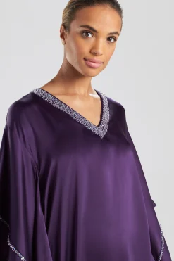 Natori Caftan Dresses-Key Essentials Embroidered Trim Caftan