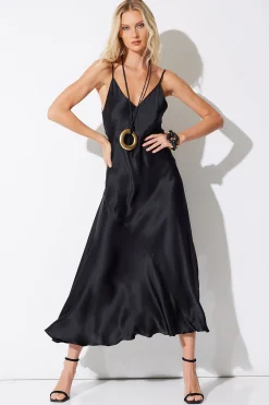 Natori Dresses|Gowns-Key Essentials Sheath Flounce Silk Gown