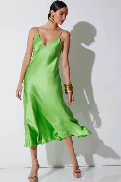 Natori Dresses|Gowns-Key Essentials Sheath Flounce Silk Gown