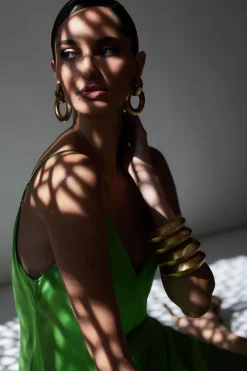Natori Dresses|Gowns-Key Essentials Sheath Flounce Silk Gown