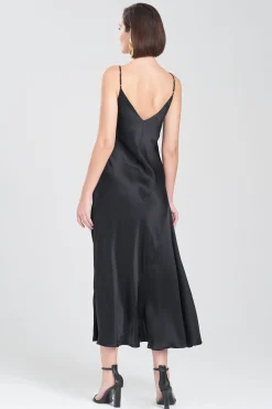 Natori Dresses|Gowns-Key Essentials Sheath Flounce Silk Gown