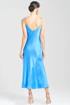 Natori Dresses|Gowns-Key Essentials Sheath Flounce Silk Gown
