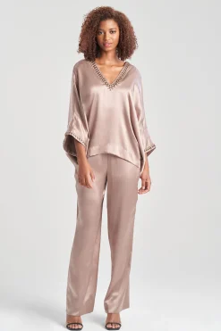 Natori Tops, Shirts & Tunics-Key Essentials Silk Embroidered Kimono Sleeve Top
