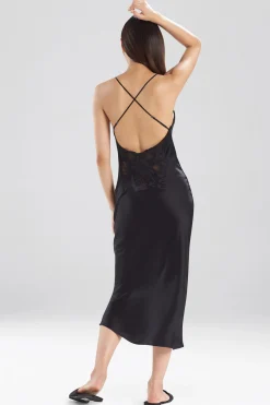Natori Dresses|Gowns-Key Essentials Silk Gown With Embroidery