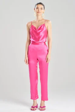 Natori Pajama Bottoms|Pants, Skirts & Shorts-Key Essentials Silk Straight Leg Pants