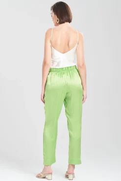 Natori Pajama Bottoms|Pants, Skirts & Shorts-Key Essentials Silk Straight Leg Pants